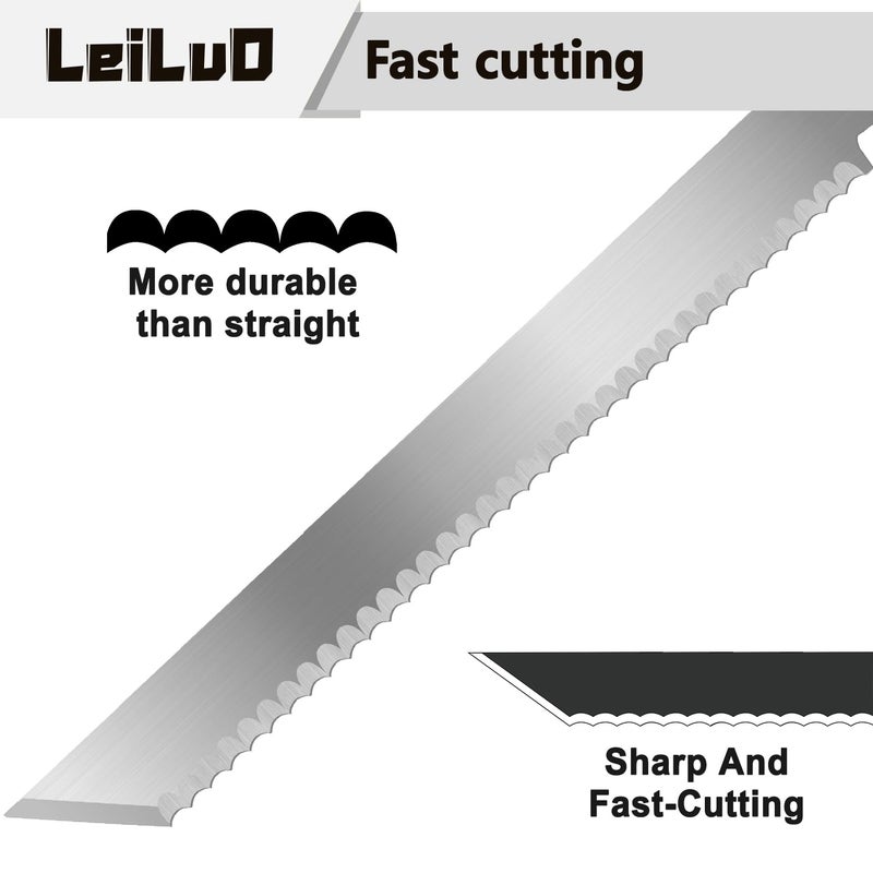 LEILUO 9-Inch Soft Material Reciprocating Saw Blades 2 Piece Sawzall Blades for Cutting Sponge Foam Insulation Material with Storage Case - Image 3